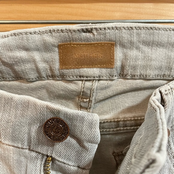 Mother Grey Skinny The Looker Pop Jeans in Driftwood Size 26 - Picture 7 of 9